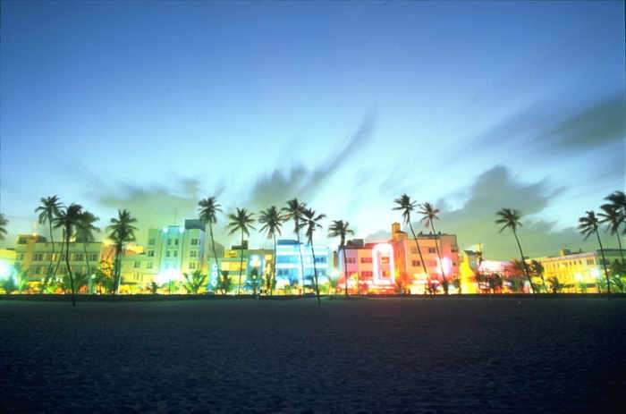 Miami plage coucher de soleil
