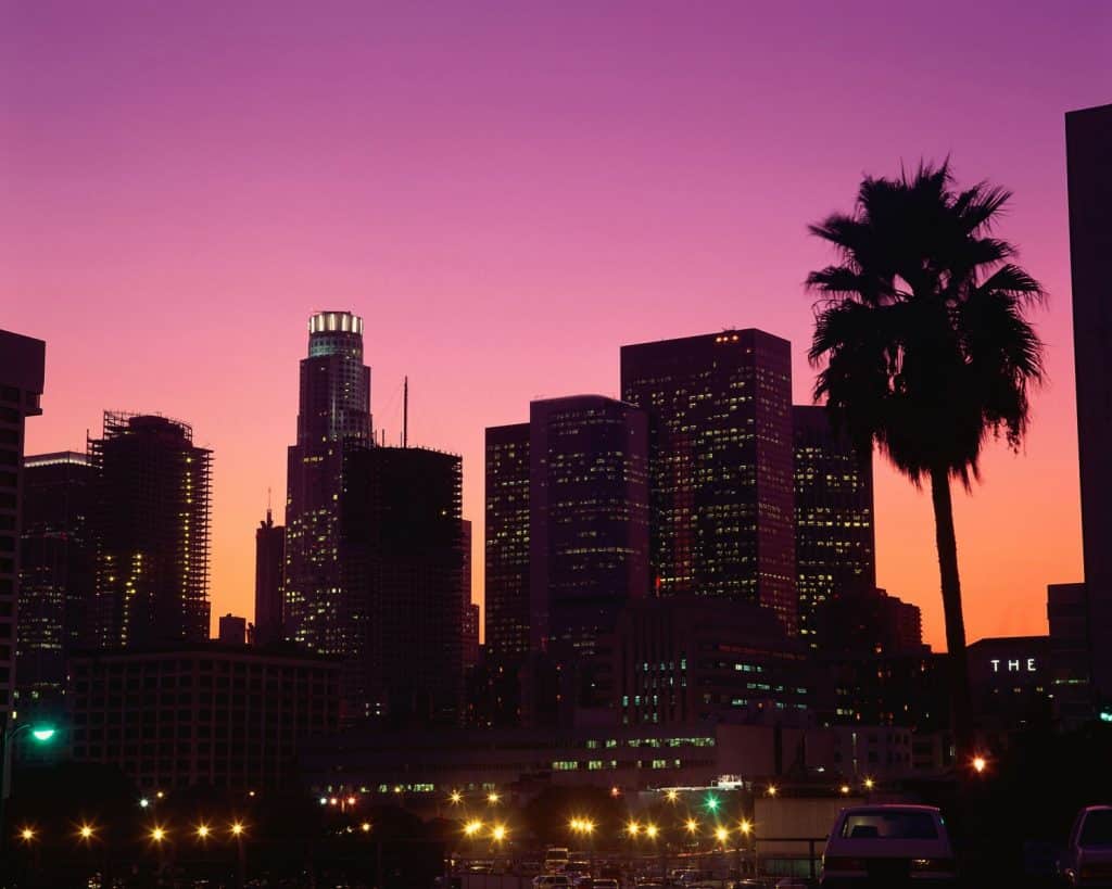 Los angeles coucher de soleil